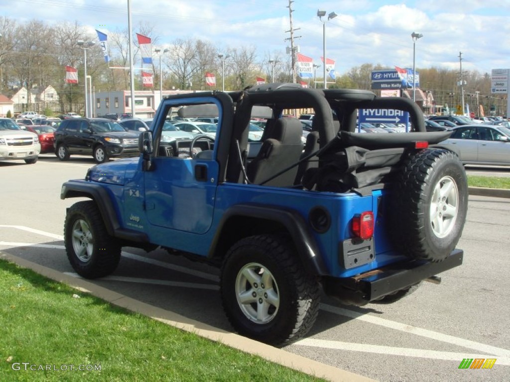 2003 Wrangler X 4x4 - Intense Blue Pearl / Dark Slate Gray photo #17