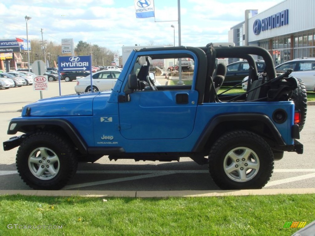 2003 Wrangler X 4x4 - Intense Blue Pearl / Dark Slate Gray photo #18