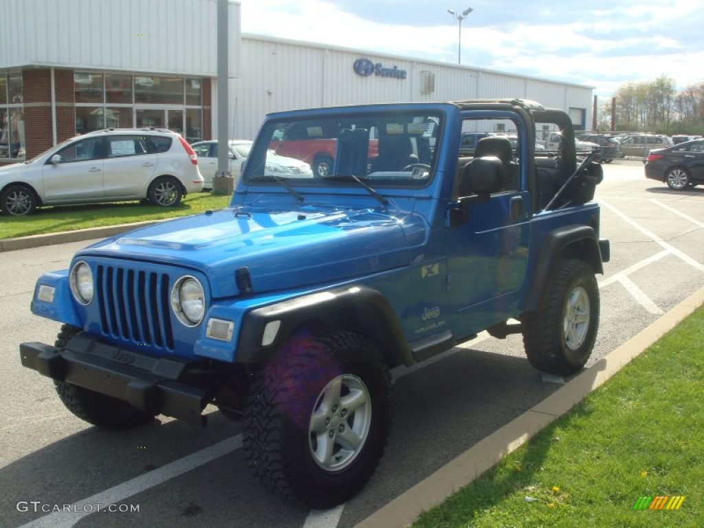 2003 Wrangler X 4x4 - Intense Blue Pearl / Dark Slate Gray photo #19