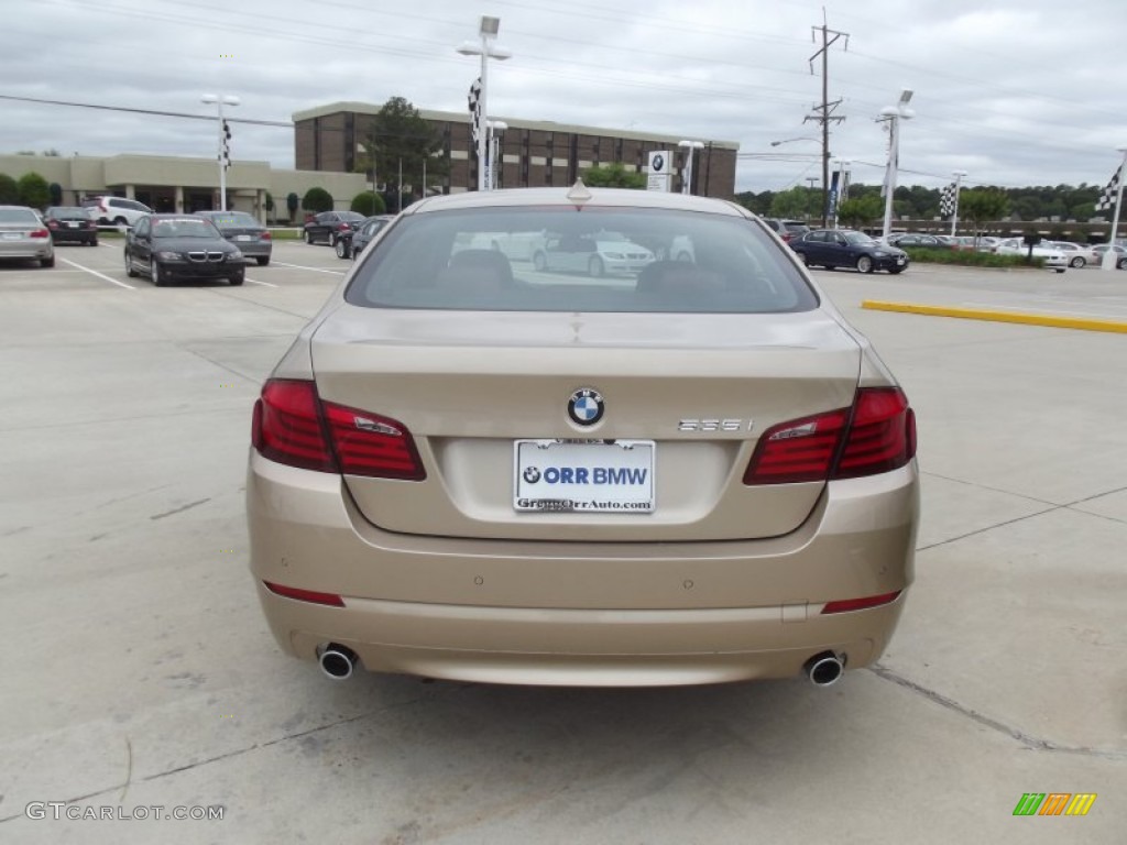 2012 5 Series 535i Sedan - Milano Beige Metallic / Cinnamon Brown photo #8