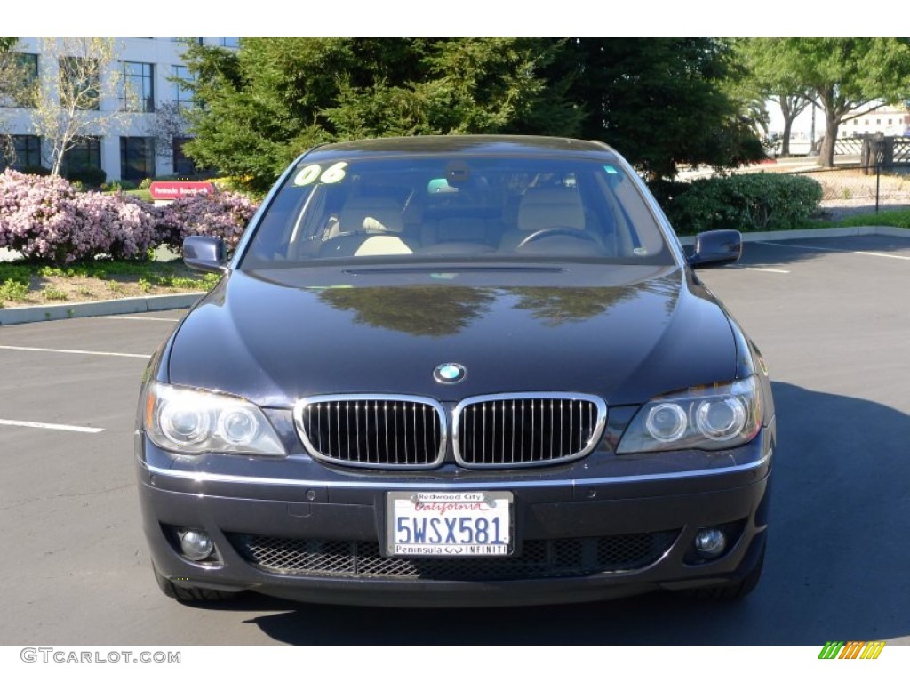 2006 7 Series 750Li Sedan - Monaco Blue Metallic / Black/Cream Beige photo #3