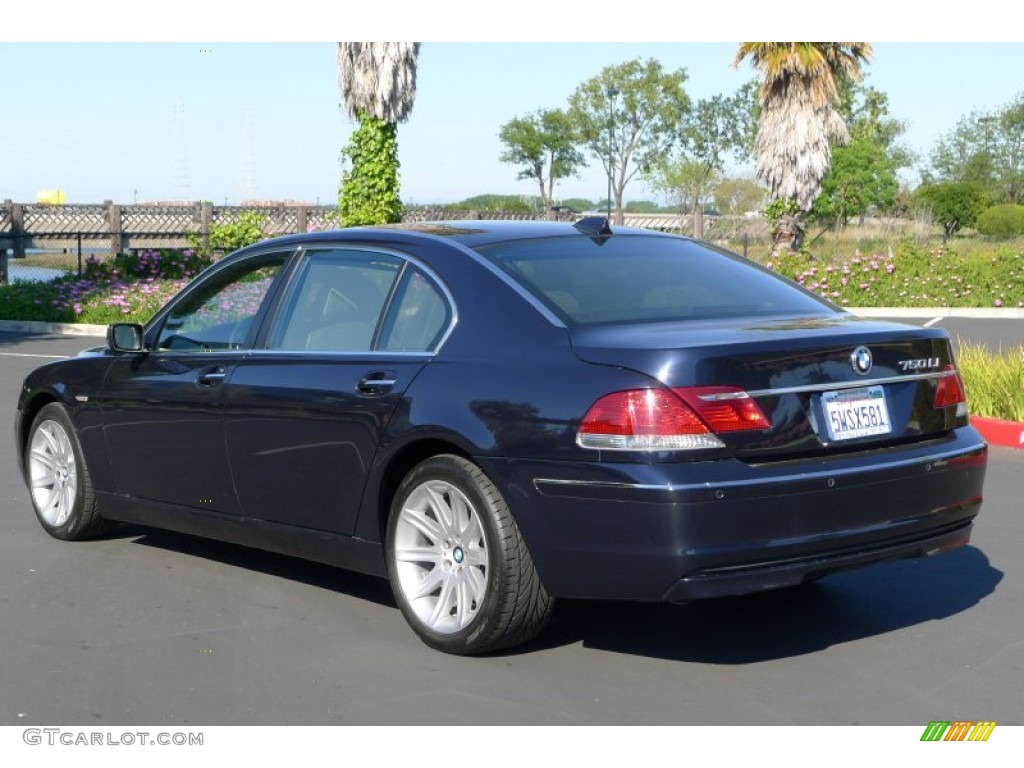 2006 7 Series 750Li Sedan - Monaco Blue Metallic / Black/Cream Beige photo #4