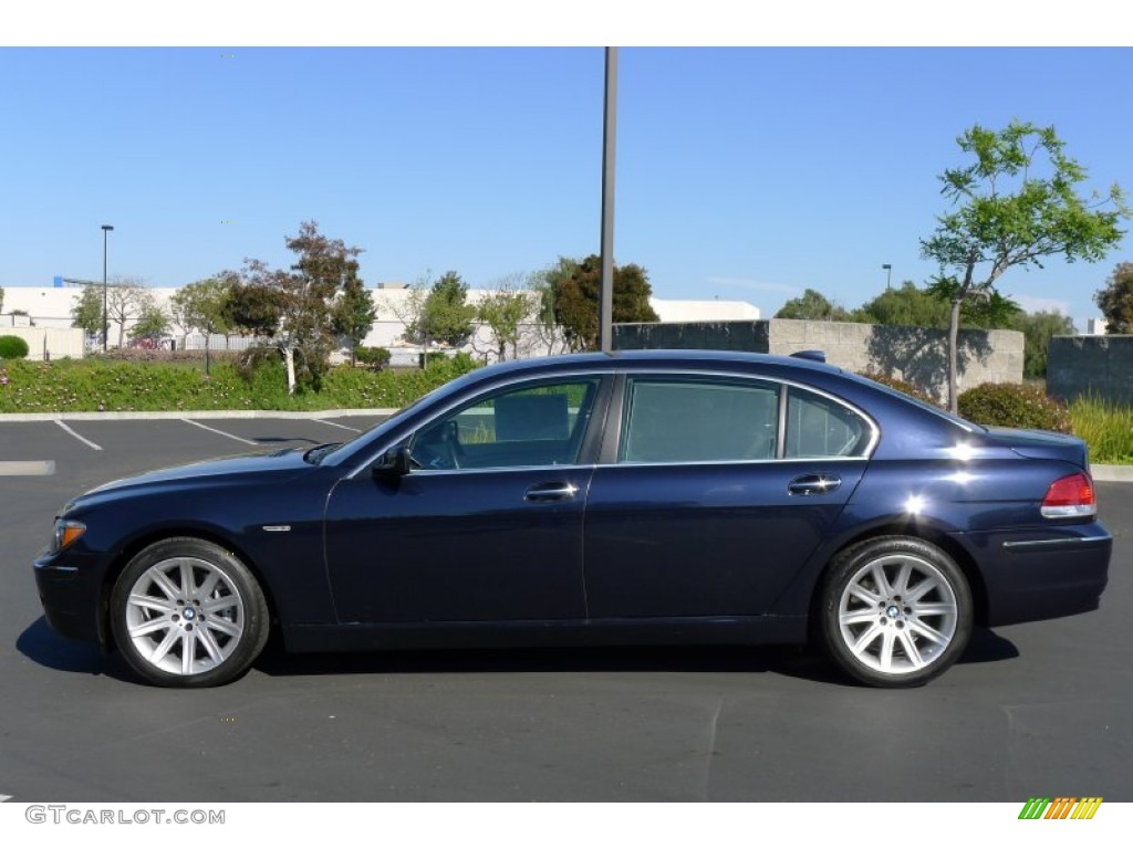 2006 7 Series 750Li Sedan - Monaco Blue Metallic / Black/Cream Beige photo #5