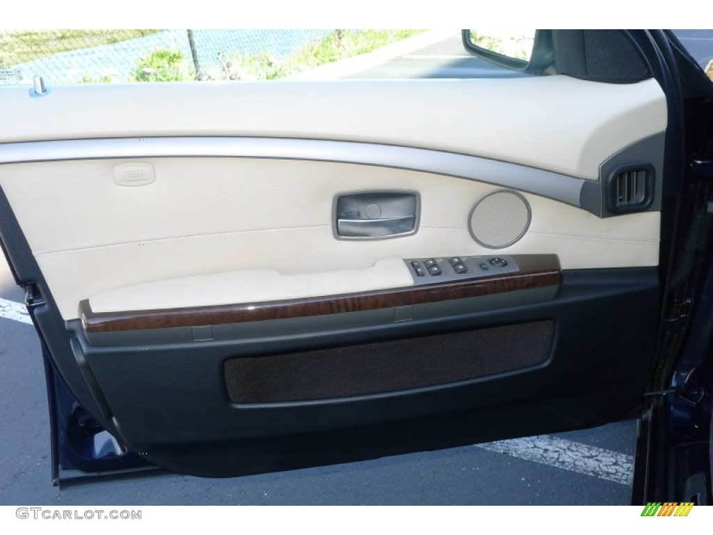2006 7 Series 750Li Sedan - Monaco Blue Metallic / Black/Cream Beige photo #7