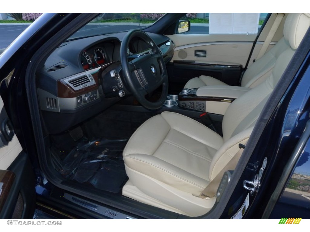 2006 7 Series 750Li Sedan - Monaco Blue Metallic / Black/Cream Beige photo #8