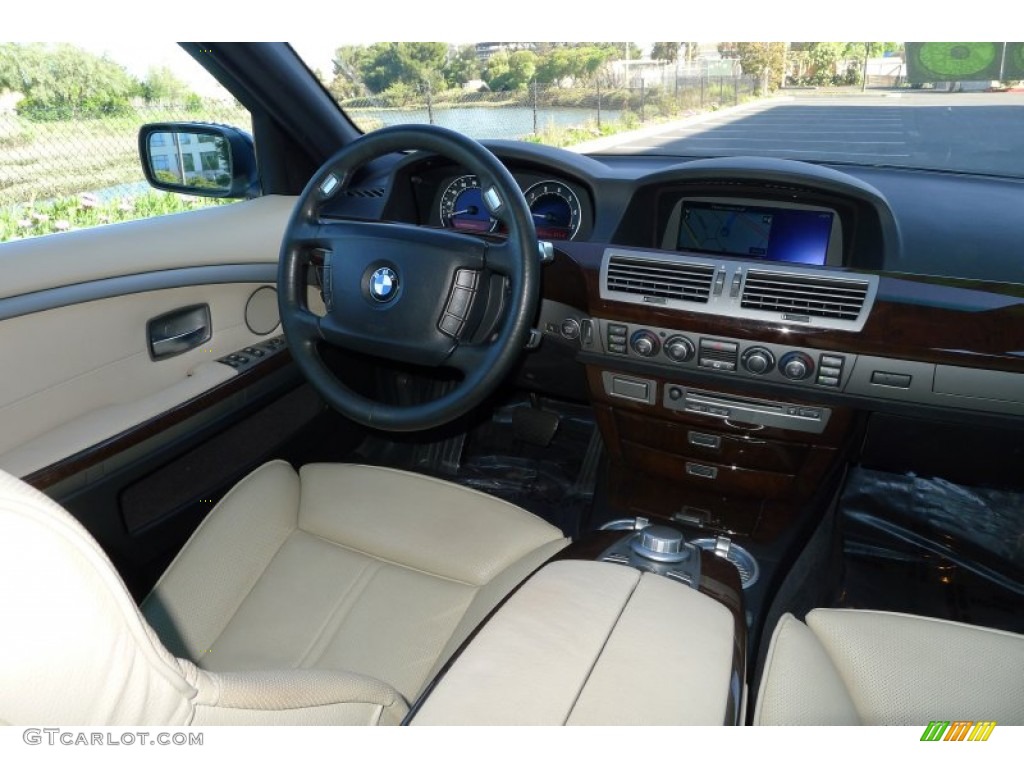 2006 7 Series 750Li Sedan - Monaco Blue Metallic / Black/Cream Beige photo #11