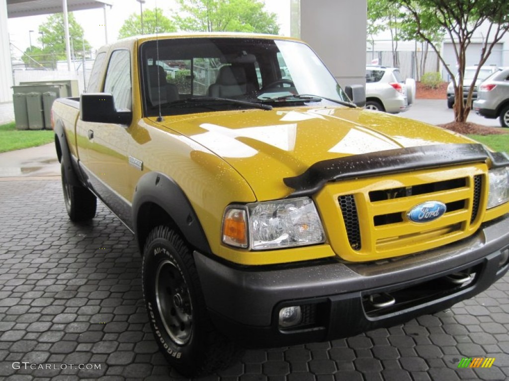 2007 Ranger FX4 SuperCab 4x4 - Screaming Yellow / Medium Dark Flint photo #2