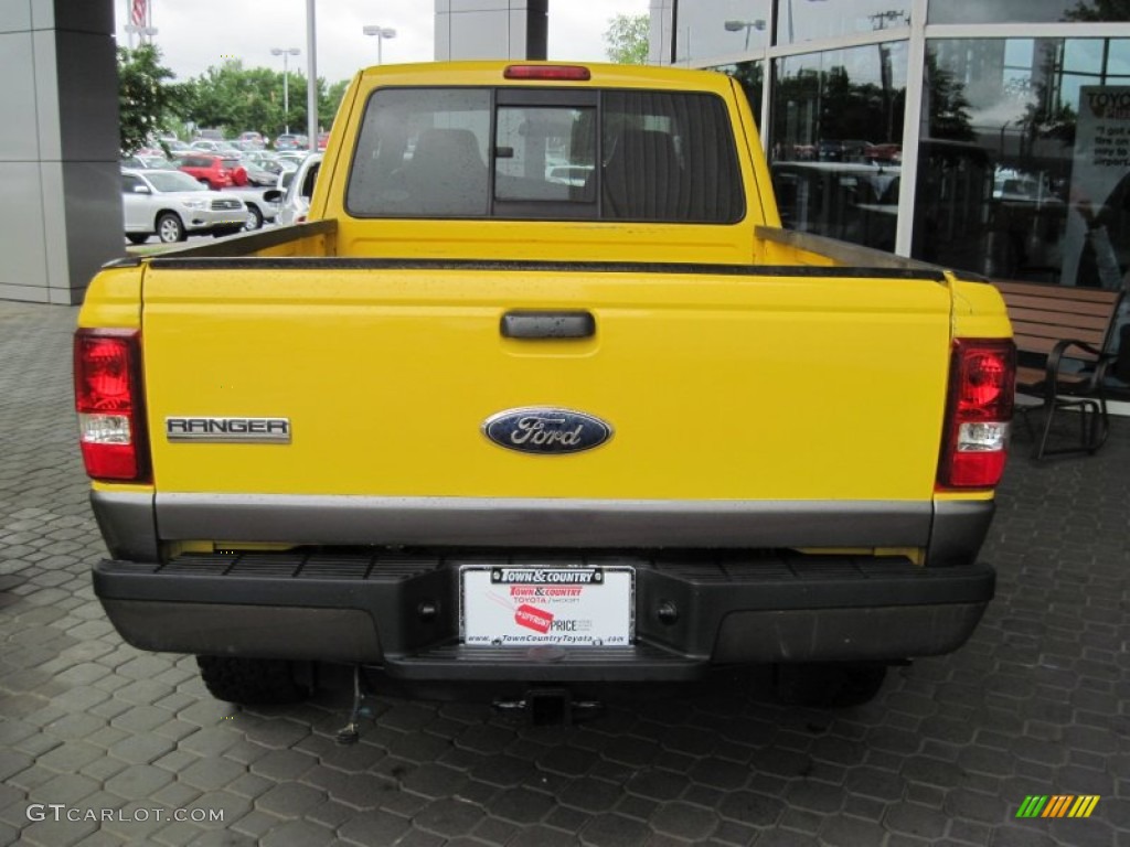 2007 Ranger FX4 SuperCab 4x4 - Screaming Yellow / Medium Dark Flint photo #5