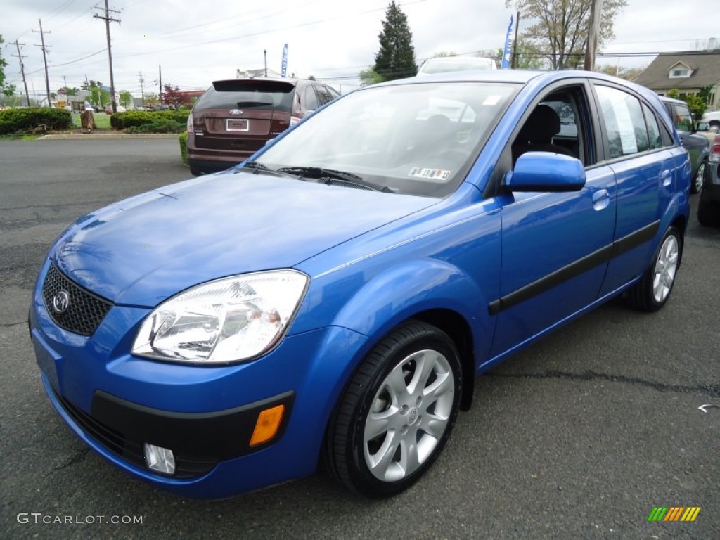 Sapphire Blue 2009 Kia Rio Rio5 SX Hatchback Exterior Photo #64189355