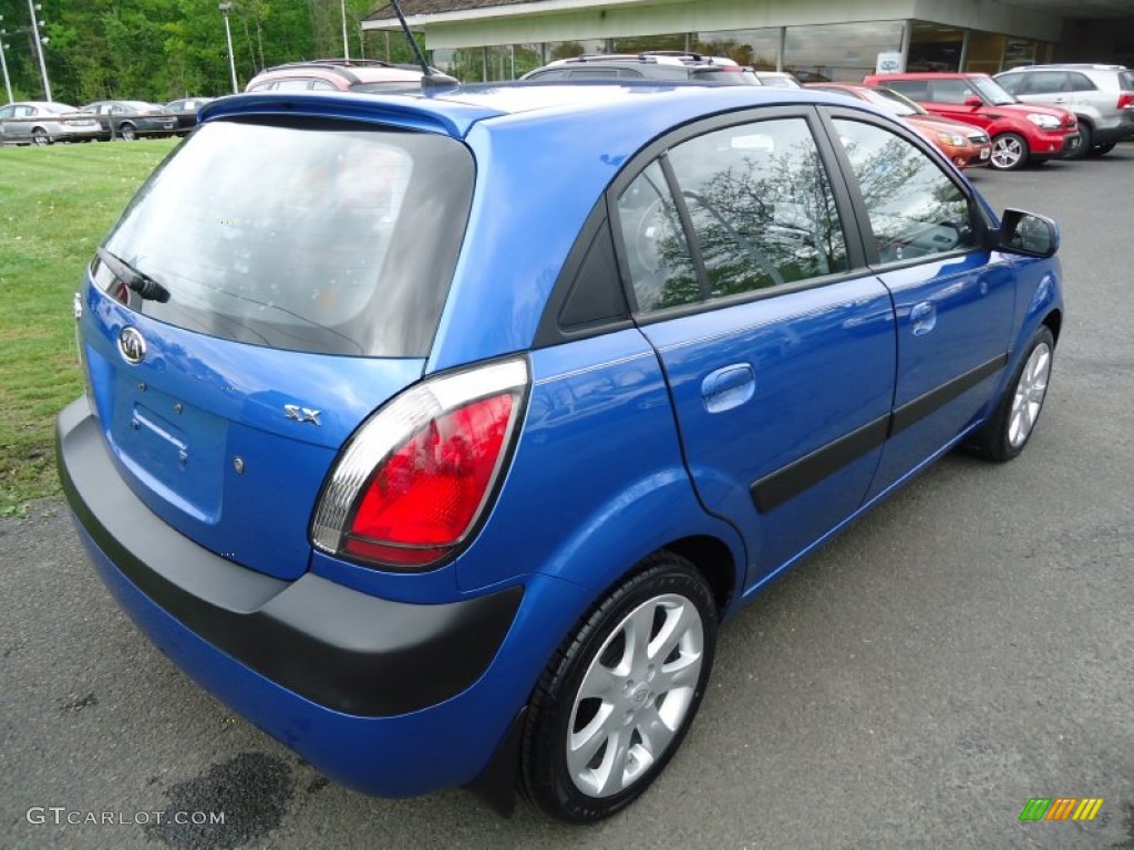 Sapphire Blue 2009 Kia Rio Rio5 SX Hatchback Exterior Photo #64189387