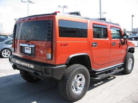 2003 H2 SUV - Sunset Orange Metallic / Black photo #6