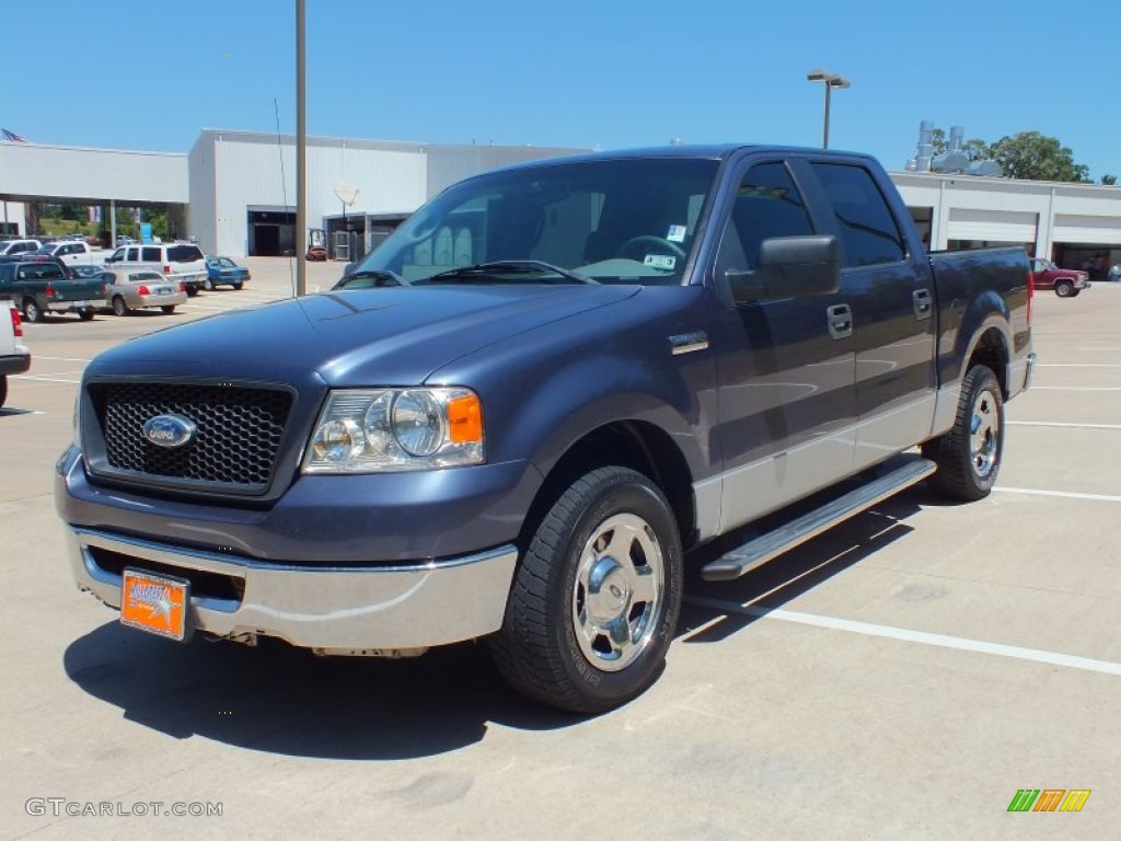 2006 F150 XLT SuperCrew - Medium Wedgewood Blue Metallic / Medium Flint photo #10