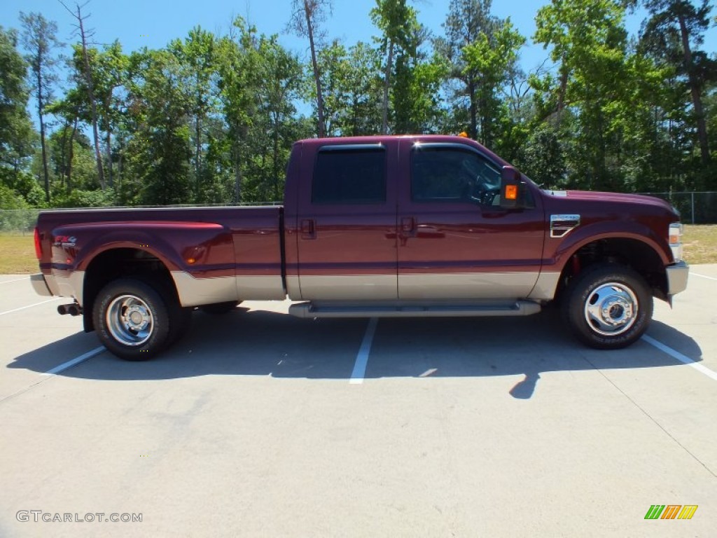 2010 F350 Super Duty King Ranch Crew Cab 4x4 Dually - Royal Red Metallic / Chaparral Leather photo #2