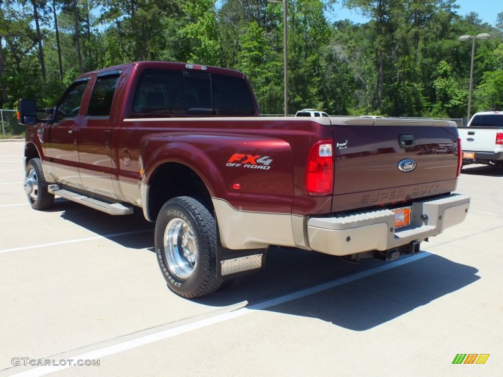 2010 F350 Super Duty King Ranch Crew Cab 4x4 Dually - Royal Red Metallic / Chaparral Leather photo #8