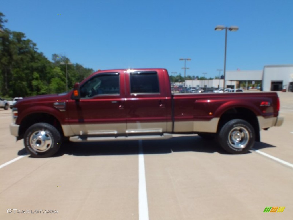 2010 F350 Super Duty King Ranch Crew Cab 4x4 Dually - Royal Red Metallic / Chaparral Leather photo #9