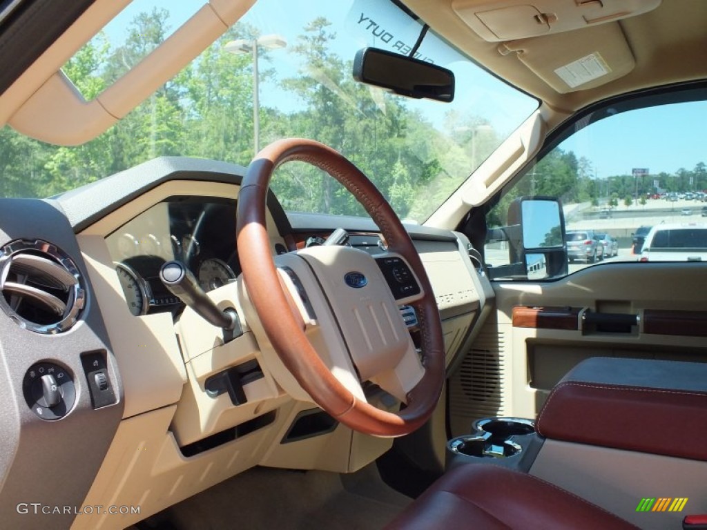 2010 F350 Super Duty King Ranch Crew Cab 4x4 Dually - Royal Red Metallic / Chaparral Leather photo #32