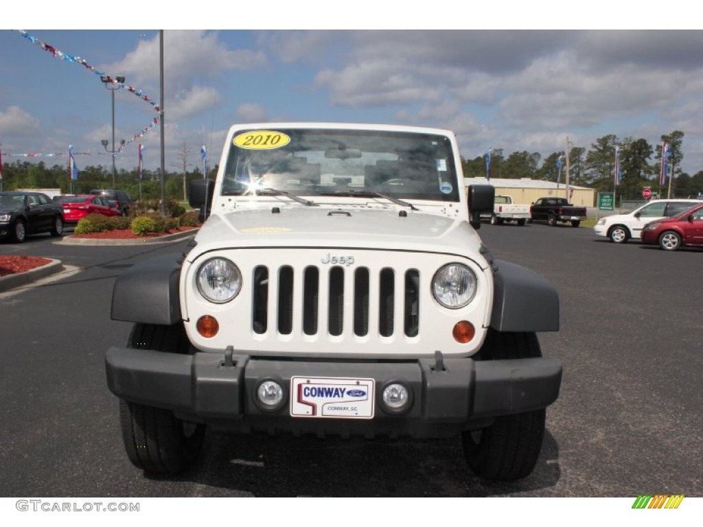 2010 Wrangler Sport 4x4 - Stone White / Dark Slate Gray/Medium Slate Gray photo #2