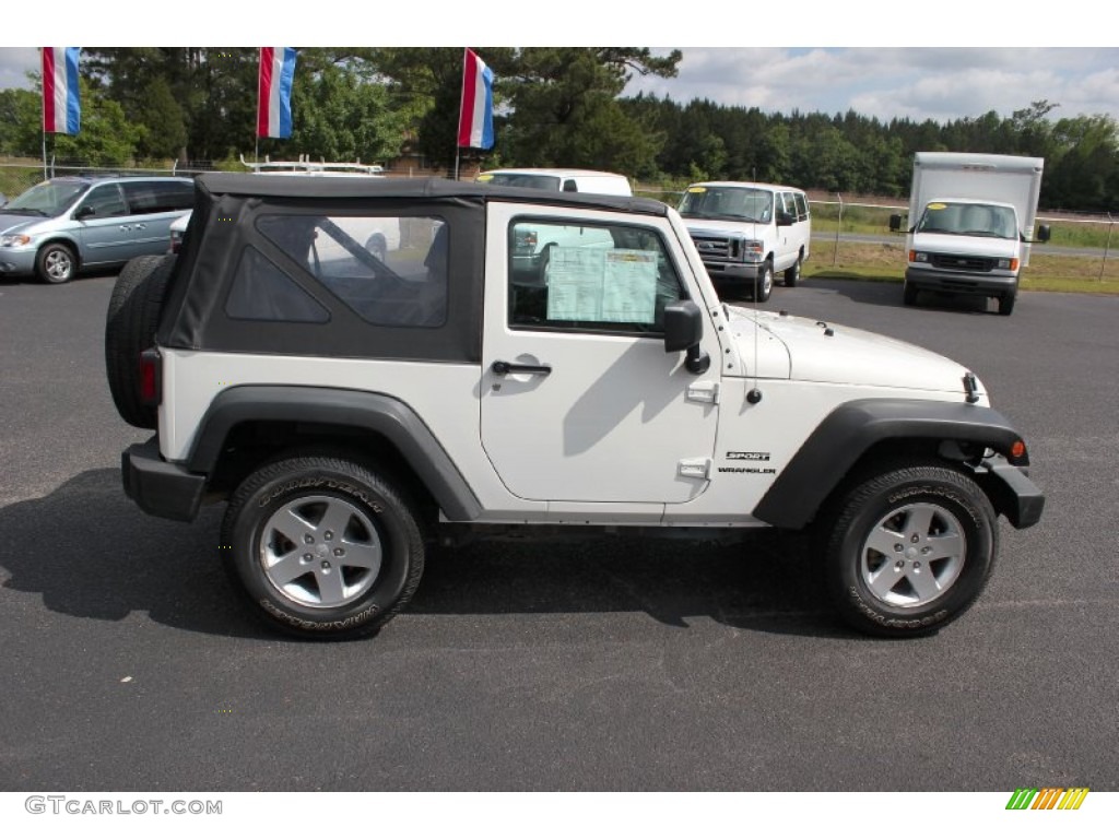 2010 Wrangler Sport 4x4 - Stone White / Dark Slate Gray/Medium Slate Gray photo #4