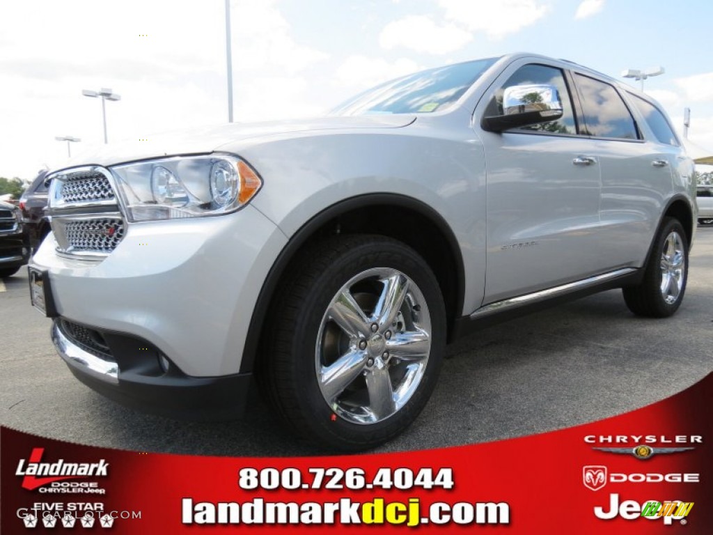 2012 Durango Citadel - Bright Silver Metallic / Black photo #1