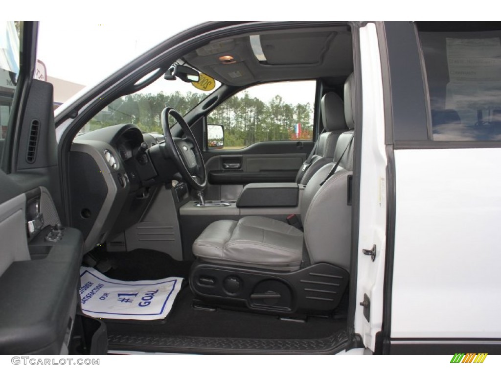 2005 F150 FX4 SuperCab 4x4 - Oxford White / Medium Flint/Dark Flint Grey photo #21