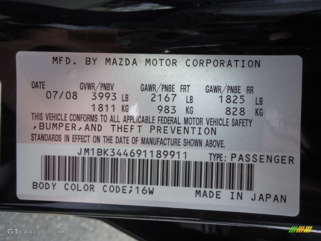 2009 MAZDA3 s Grand Touring Hatchback - Black Mica / Black photo #35