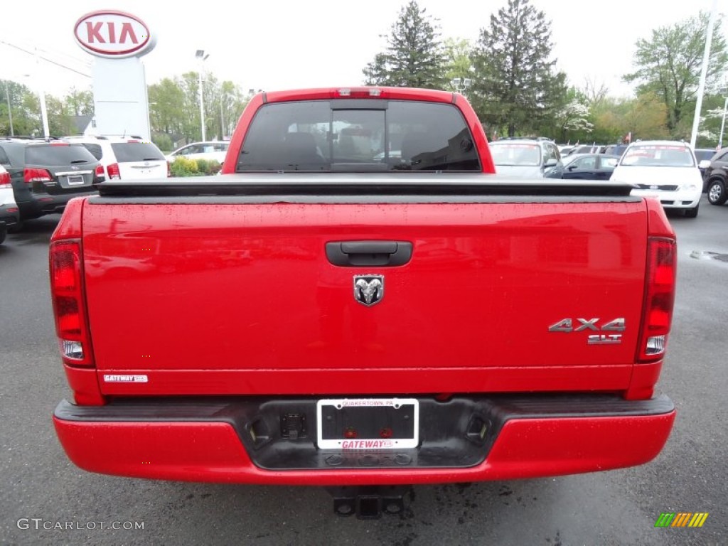 2005 Ram 1500 SLT Quad Cab 4x4 - Flame Red / Dark Slate Gray photo #6