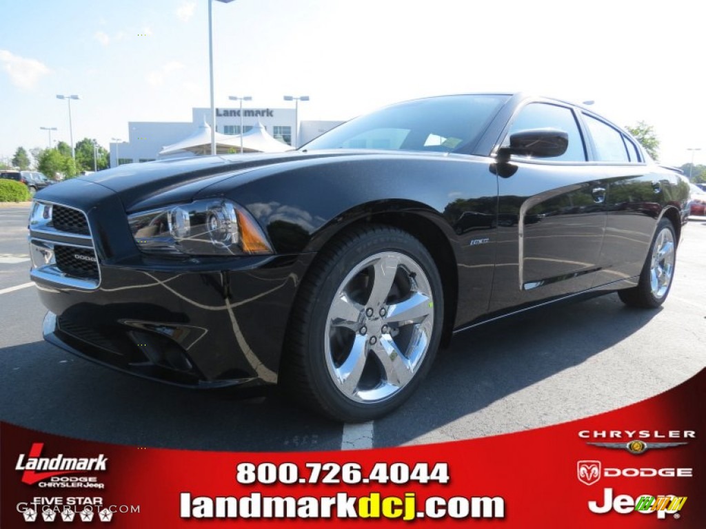 2012 Charger R/T - Pitch Black / Black photo #1