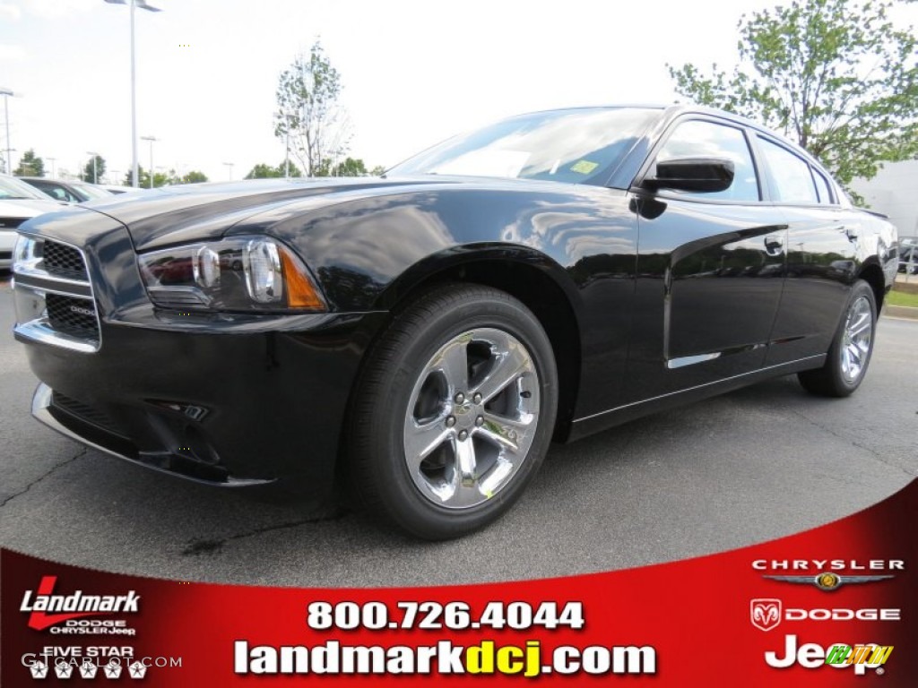 2012 Charger SXT - Pitch Black / Black photo #1