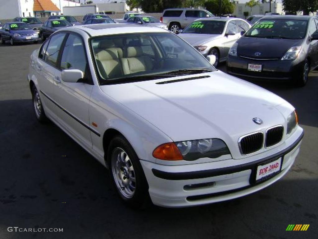 1999 3 Series 323i Sedan - Alpine White / Sand photo #2