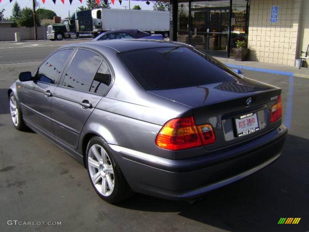 2002 3 Series 325i Sedan - Steel Grey Metallic / Black photo #4