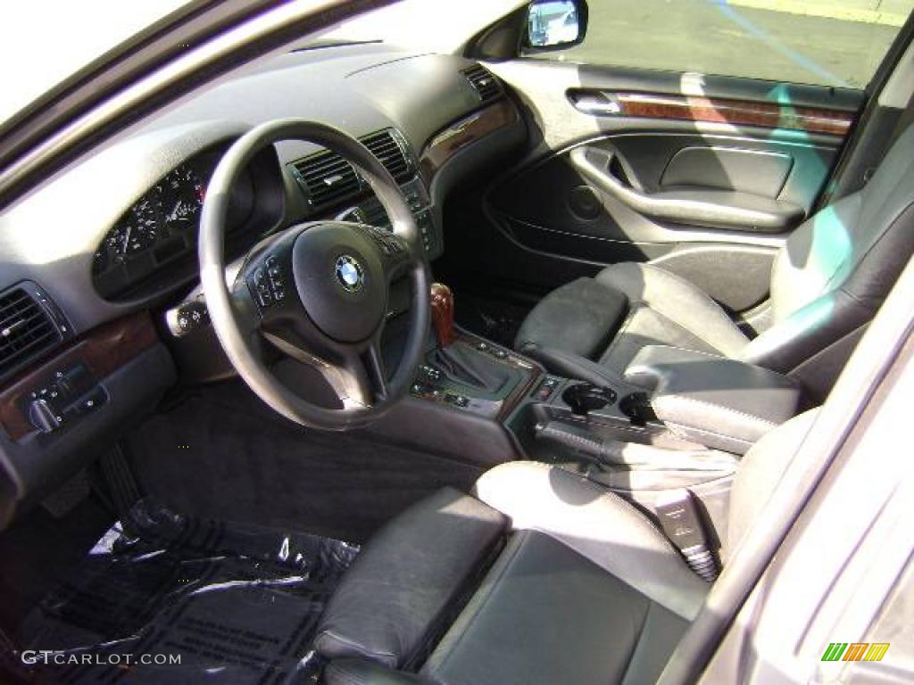 2002 3 Series 325i Sedan - Steel Grey Metallic / Black photo #8