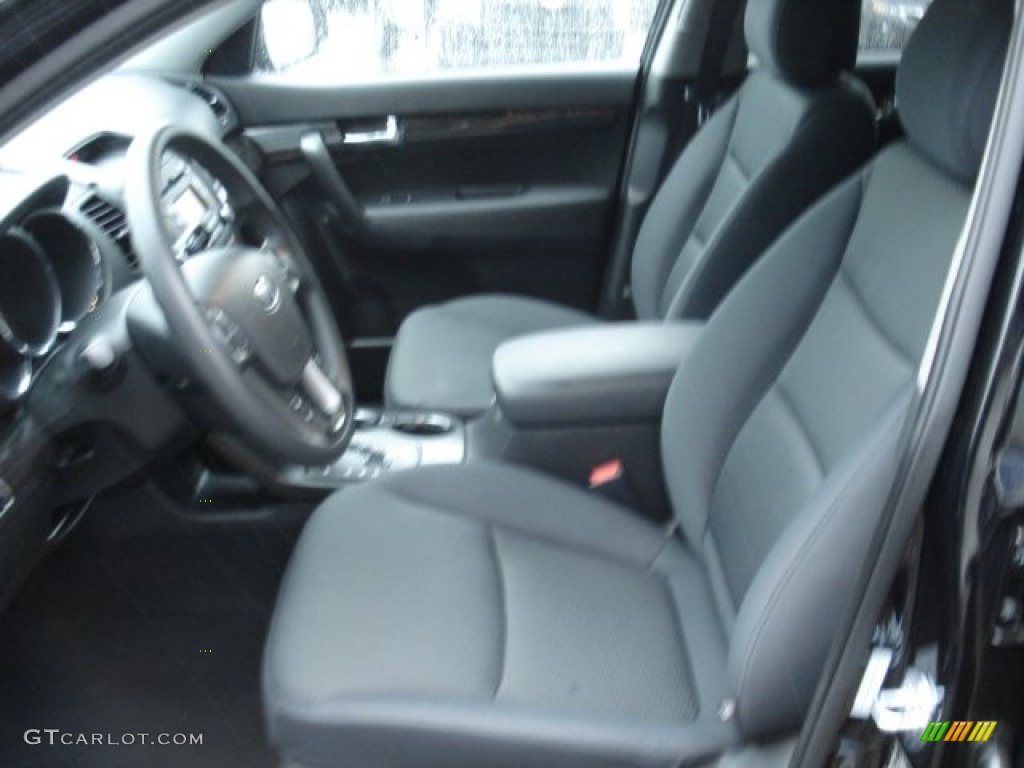2012 Sorento LX V6 AWD - Ebony Black / Black photo #14