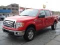 2011 Vermillion Red Ford F150 XLT SuperCrew 4x4  photo #3