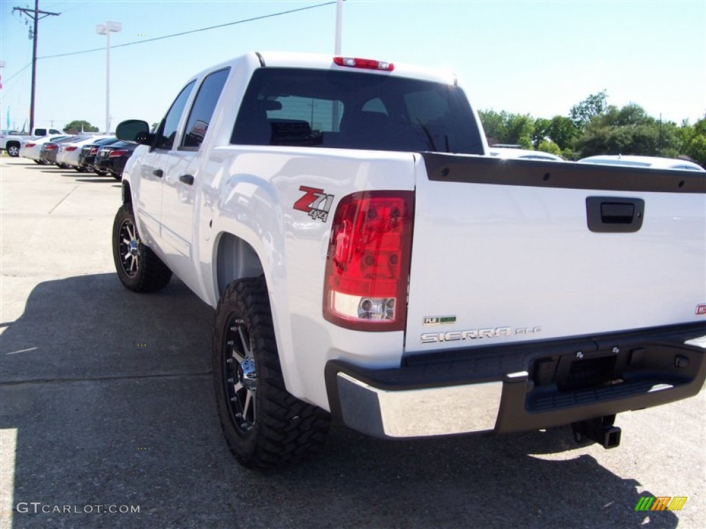 2012 Sierra 1500 SLE Crew Cab 4x4 - Summit White / Ebony photo #6