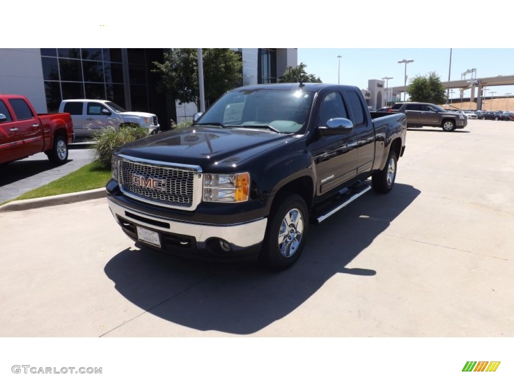 2012 Sierra 1500 SLE Extended Cab - Onyx Black / Ebony photo #1