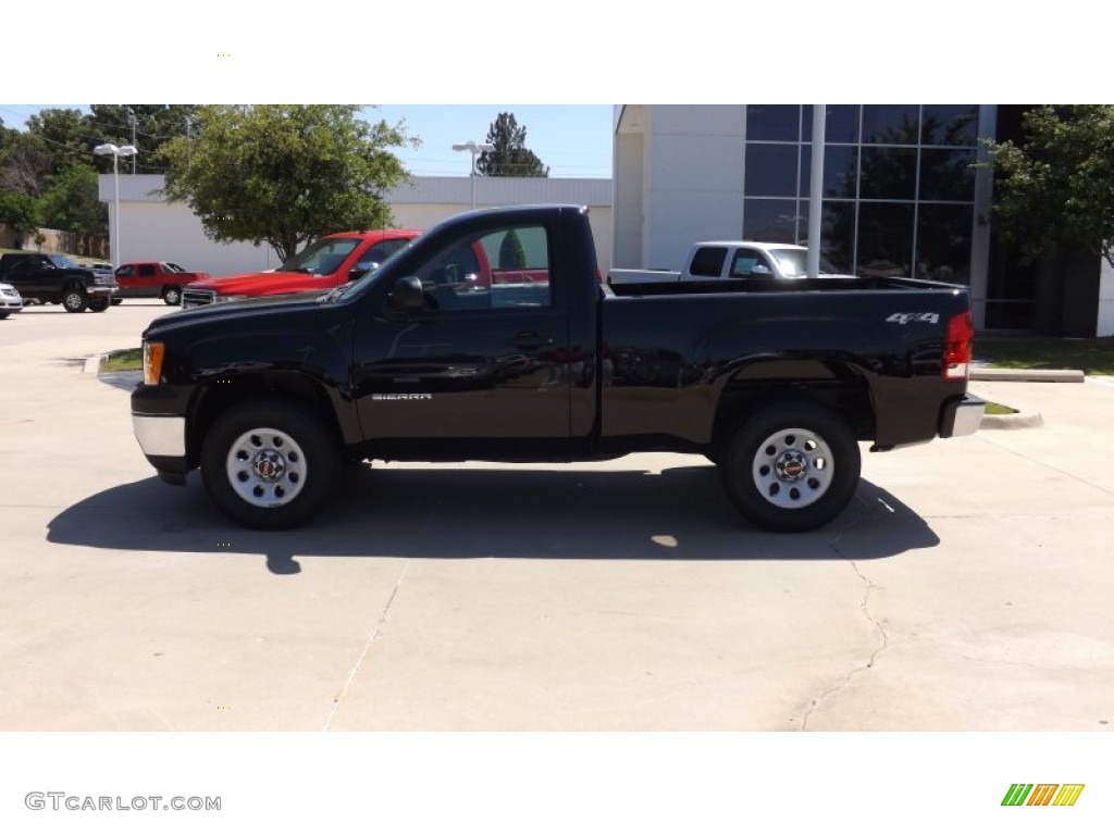 2012 Sierra 1500 Regular Cab 4x4 - Onyx Black / Ebony photo #2