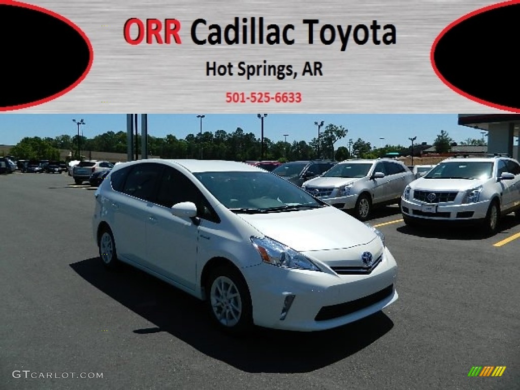 Blizzard White Pearl Toyota Prius v