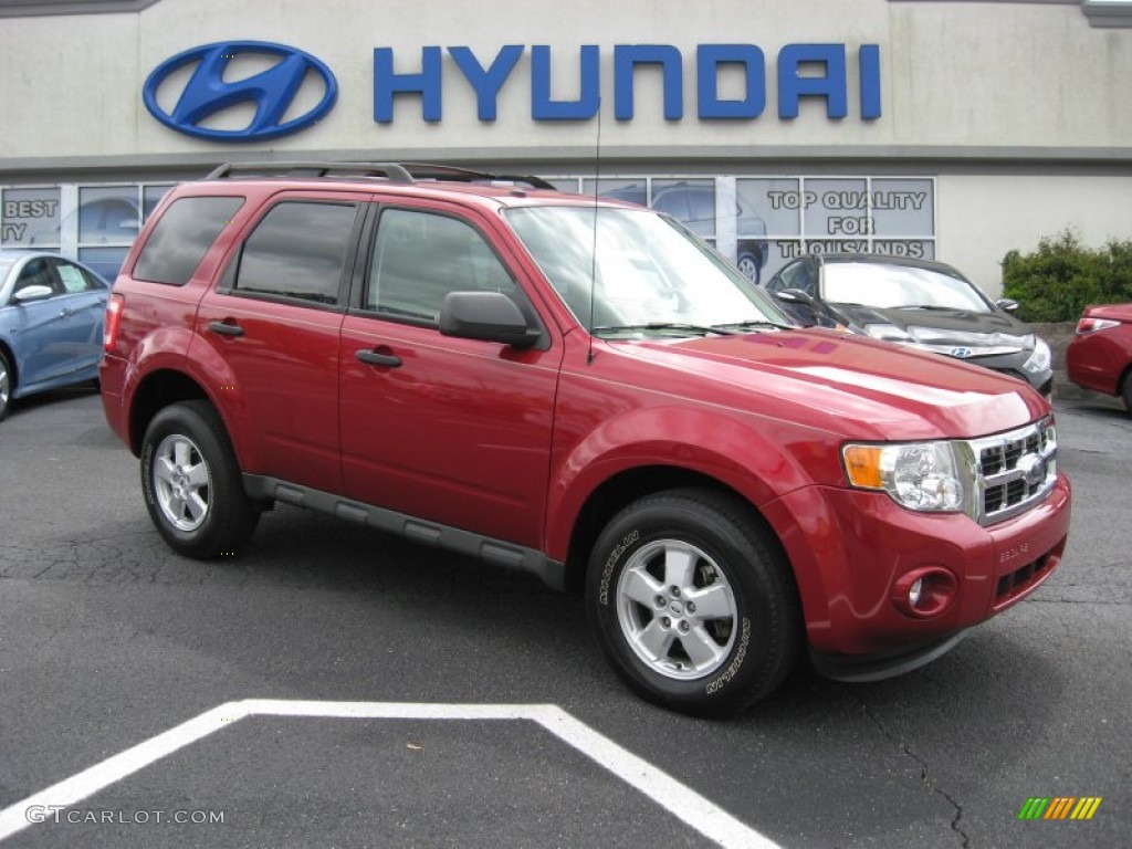 2009 Escape XLT V6 4WD - Redfire Pearl / Camel photo #1