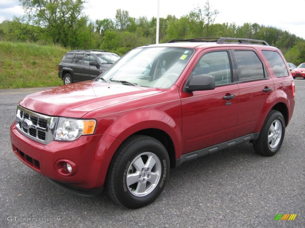 2009 Escape XLT V6 4WD - Redfire Pearl / Camel photo #3