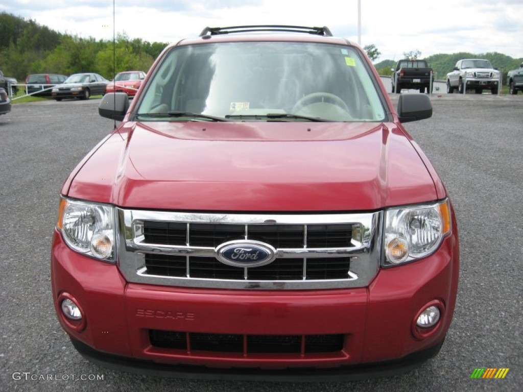 2009 Escape XLT V6 4WD - Redfire Pearl / Camel photo #4
