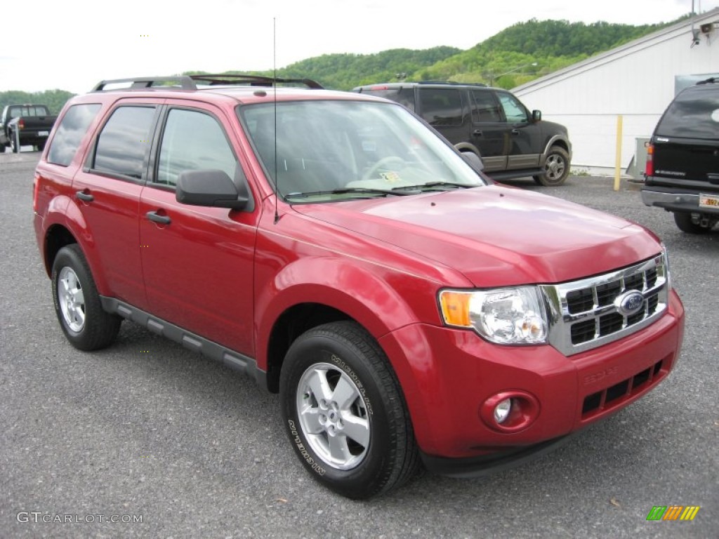 2009 Escape XLT V6 4WD - Redfire Pearl / Camel photo #5