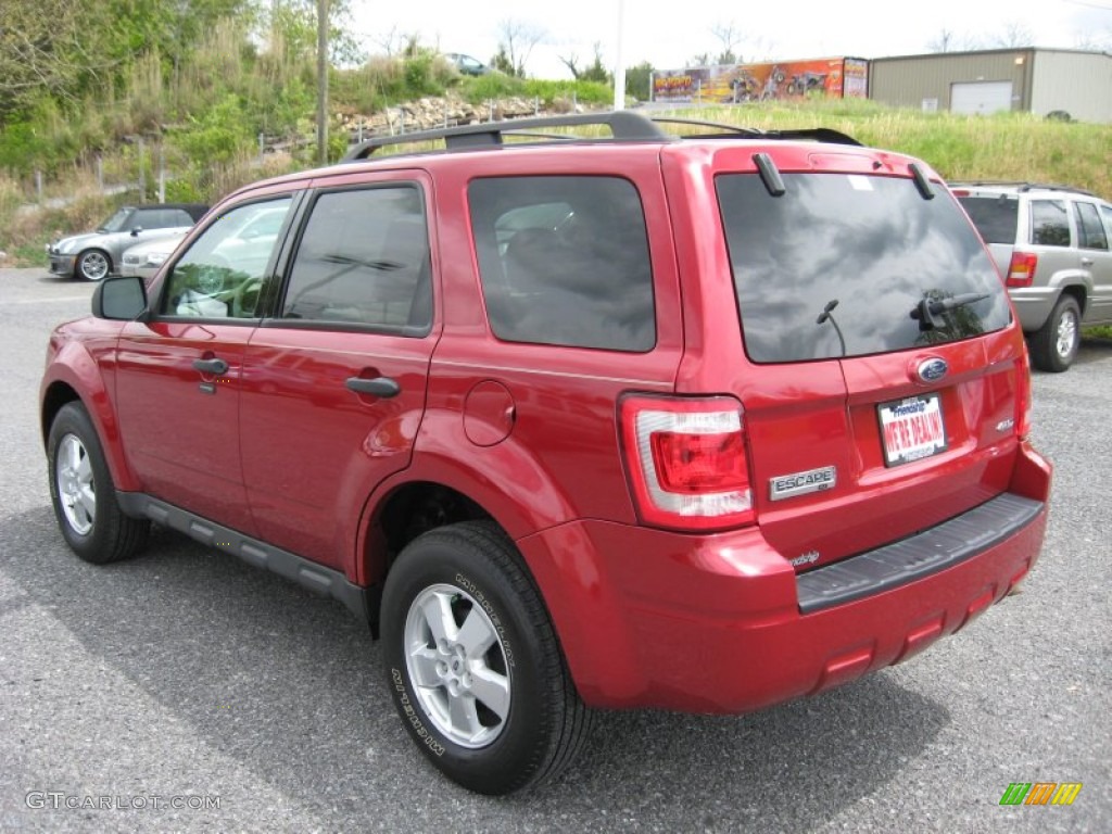 2009 Escape XLT V6 4WD - Redfire Pearl / Camel photo #9