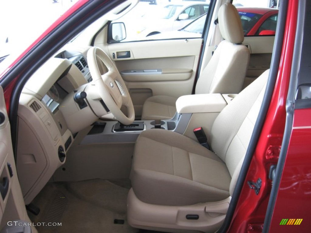 2009 Escape XLT V6 4WD - Redfire Pearl / Camel photo #16