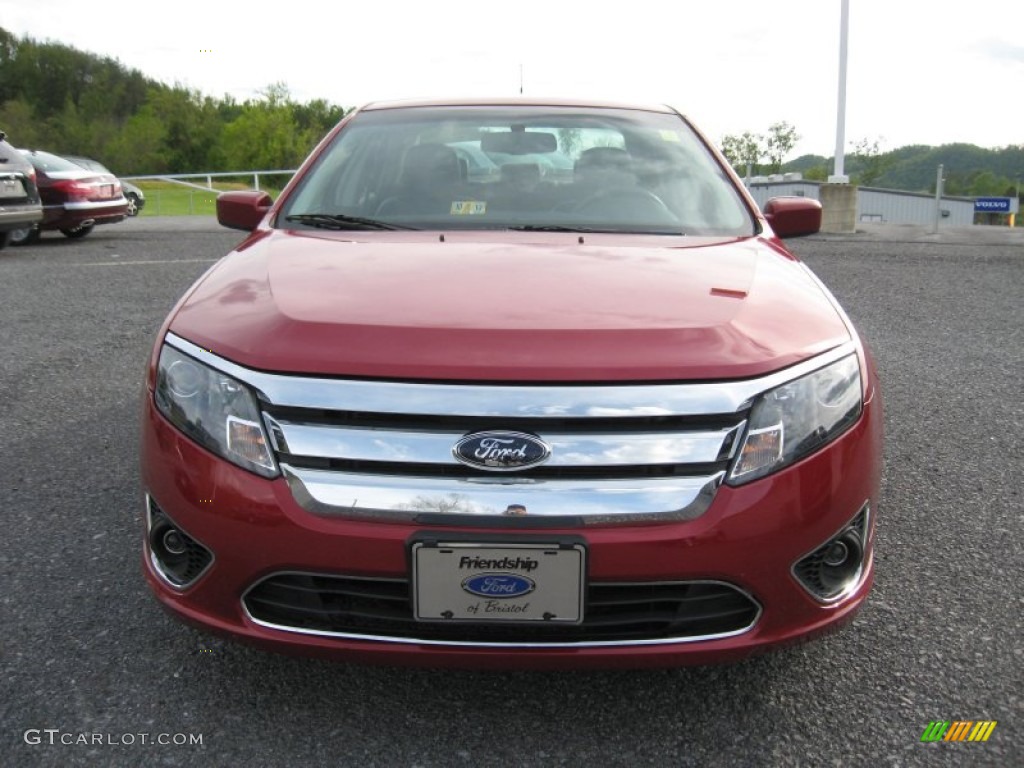 2010 Fusion SEL V6 - Red Candy Metallic / Charcoal Black photo #4