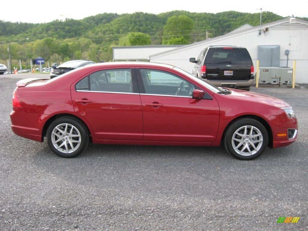 2010 Fusion SEL V6 - Red Candy Metallic / Charcoal Black photo #6