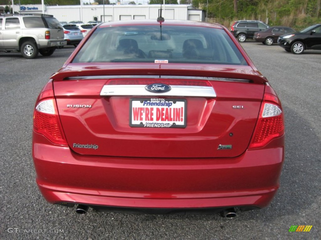 2010 Fusion SEL V6 - Red Candy Metallic / Charcoal Black photo #8