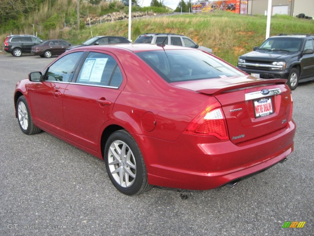 2010 Fusion SEL V6 - Red Candy Metallic / Charcoal Black photo #9