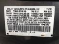 NH741M: Sterling Gray Metallic 2009 Honda Odyssey Touring Color Code