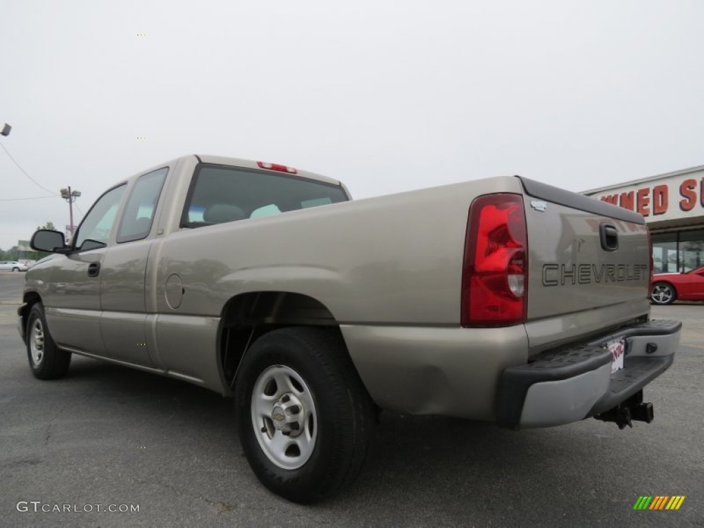 2003 Silverado 1500 LS Extended Cab - Light Pewter Metallic / Dark Charcoal photo #5