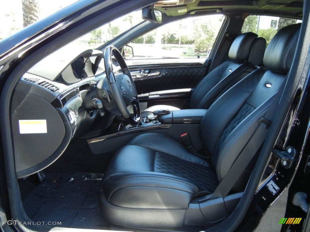 AMG Black Interior 2012 Mercedes-Benz S 65 AMG Sedan Photo #64209353